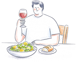 食事とあわせる